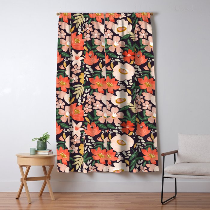 Modern meadow blooming Window Curtain Gallery Image 5