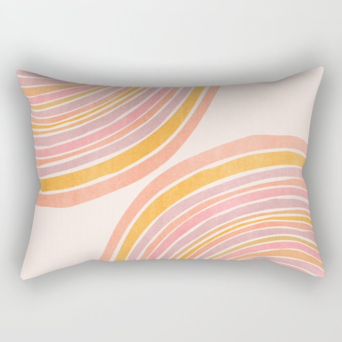 Double Rainbow Drawing Rectangular Pillow Gallery Image 2