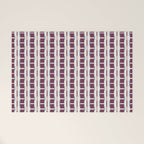 Burgundy Grid Elegance Welcome Mat Gallery Image 1