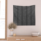 Lines #5 (Dark Gray) Wall Tapestry Gallery Image 2