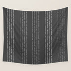 Lines #5 (Dark Gray) Wall Tapestry Gallery Image 4