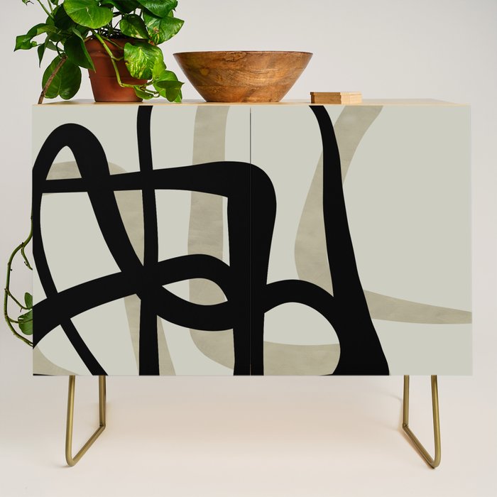 abstract line art Credenza Gallery Image 1
