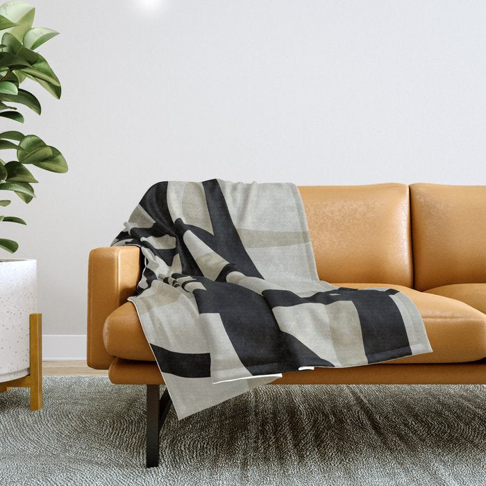 abstract line art Throw Blanket Gallery Image 1