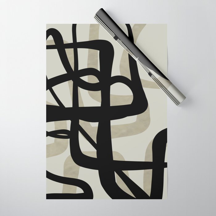 abstract line art Wrapping Paper Gallery Image 1
