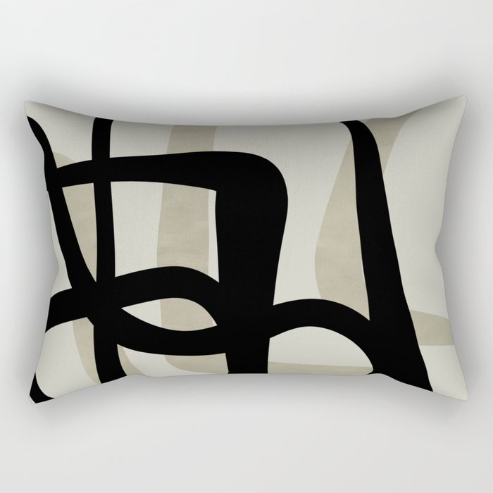 abstract line art Rectangular Pillow Gallery Image 2