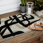 abstract line art Outdoor Rug Gallery Image 2