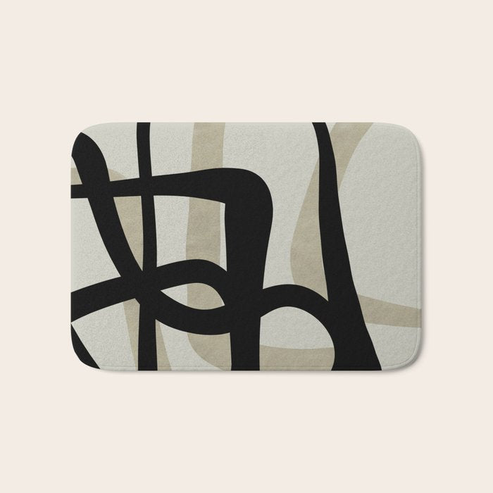 abstract line art Bath Mat Gallery Image 1
