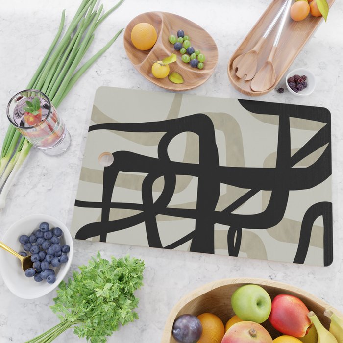 abstract line art Cutting Board Gallery Image 2