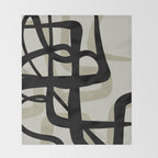 abstract line art Throw Blanket Gallery Image 2