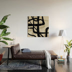 abstract line art Wood Wall Art Gallery Image 2
