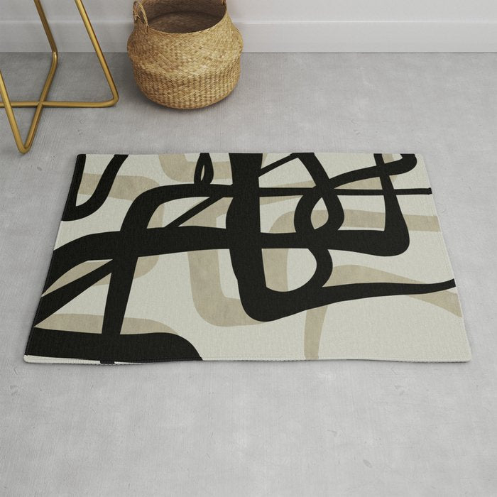 abstract line art Rug Gallery Image 1