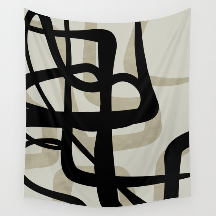 abstract line art Wall Tapestry Gallery Image 1