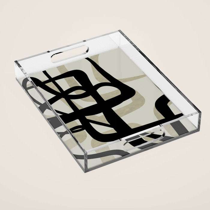 abstract line art Acrylic Tray Gallery Image 1