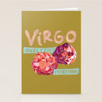 Virgo Perfection in Mustard Yellow | Zodiac Series Stationery Card Gallery Image 2