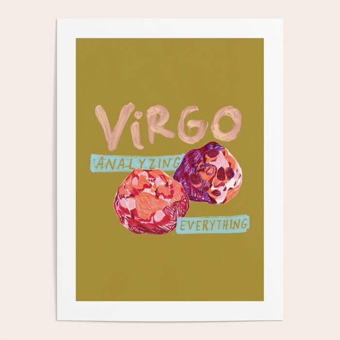 Virgo Perfection in Mustard Yellow | Zodiac Series Poster Gallery Image 4