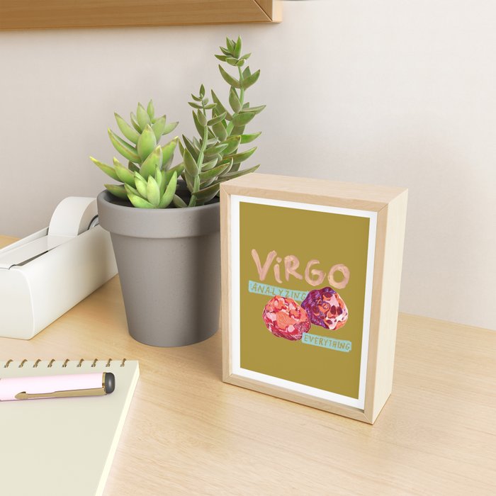 Virgo Perfection in Mustard Yellow | Zodiac Series Mini Art Print Gallery Image 2