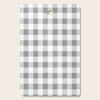 Gingham Large Gray White Cutting Board Gallery Image 1