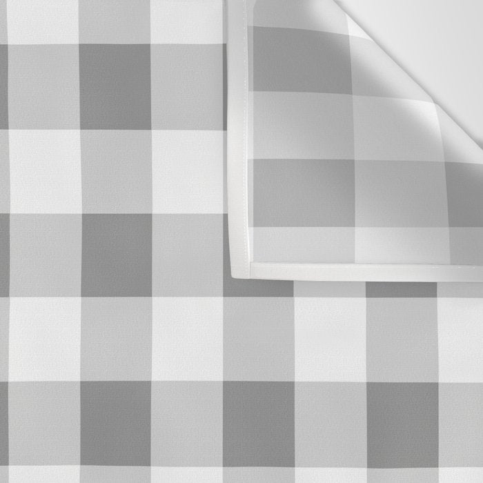 Gingham Large Gray White Wall Tapestry Gallery Image 3