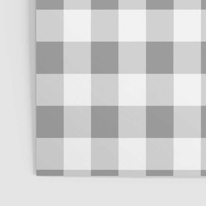 Gingham Large Gray White Poster Gallery Image 3