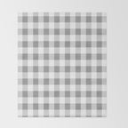 Gingham Large Gray White Throw Blanket Gallery Image 2