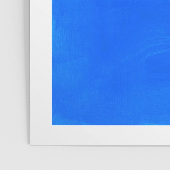 Primary Yellow Cerulean Blue Mid Century Modern Abstract Minimalist Rothko Color Field Squares Poster Gallery Image 3