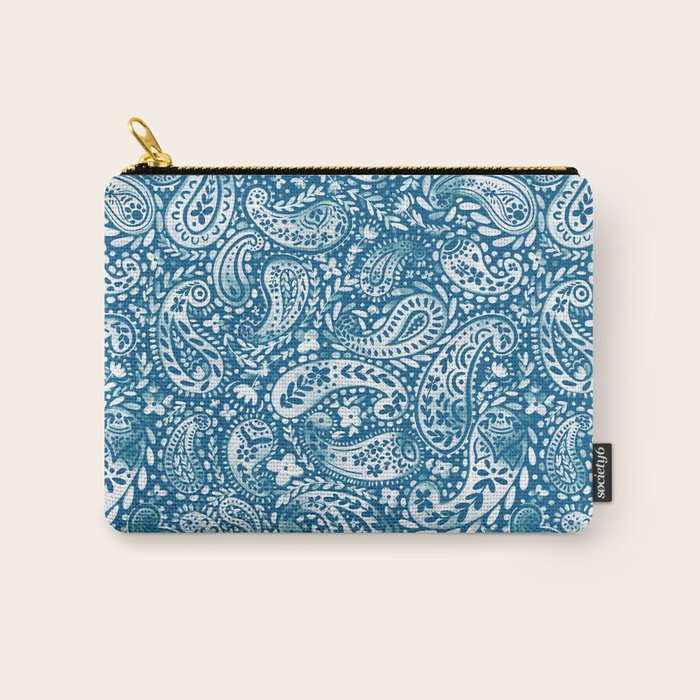 Paisley Indigo Nature Swirls Carry All Pouch Gallery Image 1
