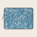 Paisley Indigo Nature Swirls Laptop Sleeve Gallery Image 1