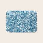 Paisley Indigo Nature Swirls Bath Mat Gallery Image 1