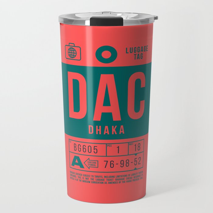 Luggage Tag B - DAC Dhaka Bangladesh Travel Mug Gallery Image 1