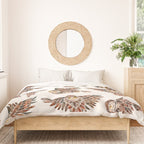 Owls in Flight - Brown Palette Duvet Cover Gallery Image 3