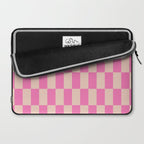Pink Pop Checkered Grid Laptop Sleeve Gallery Image 2