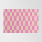 Pink Pop Checkered Grid Rug Gallery Image 2