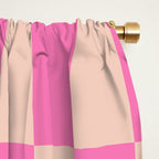 Pink Pop Checkered Grid Window Curtain Gallery Image 2