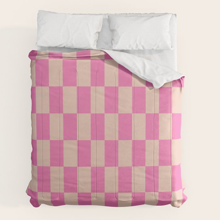 Pink Pop Checkered Grid Comforter Gallery Image 2