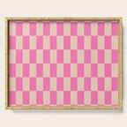 Pink Pop Checkered Grid Serving Tray Gallery Image 1