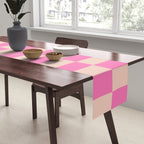 Pink Pop Checkered Grid Table Runner Gallery Image 2