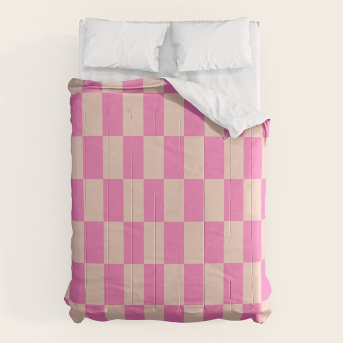 Pink Pop Checkered Grid Comforter Gallery Image 6