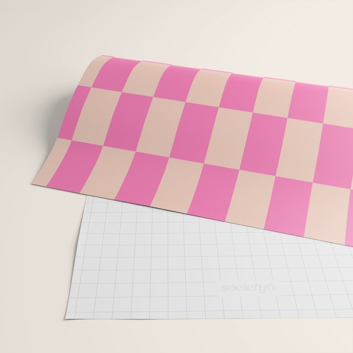 Pink Pop Checkered Grid Wrapping Paper Gallery Image 2
