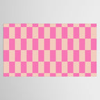 Pink Pop Checkered Grid Tablecloth Gallery Image 2