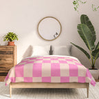 Pink Pop Checkered Grid Comforter Gallery Image 3