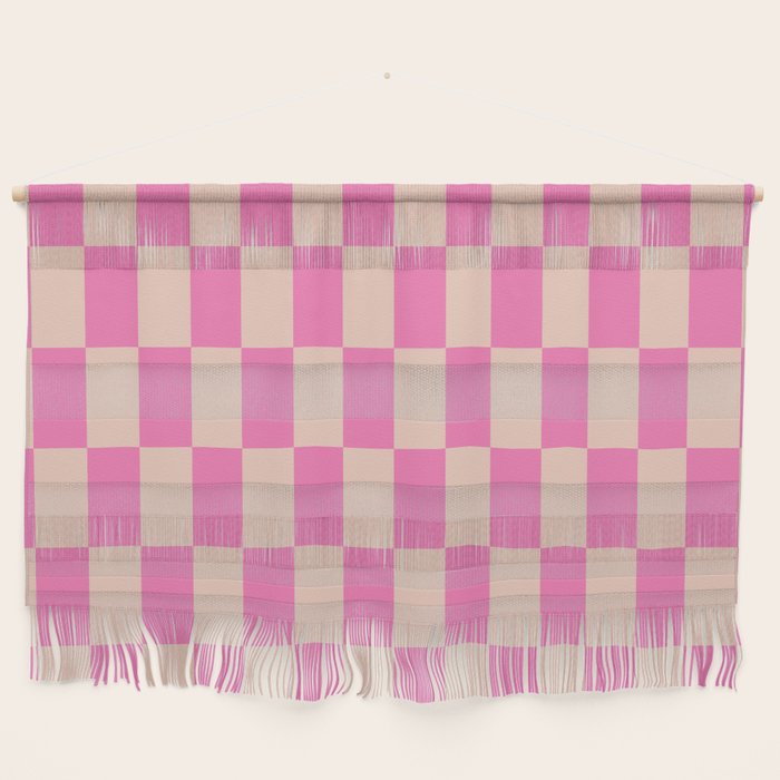 Pink Pop Checkered Grid Wall Hanging Gallery Image 1