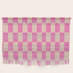 Pink Pop Checkered Grid Wall Hanging Gallery Image 1