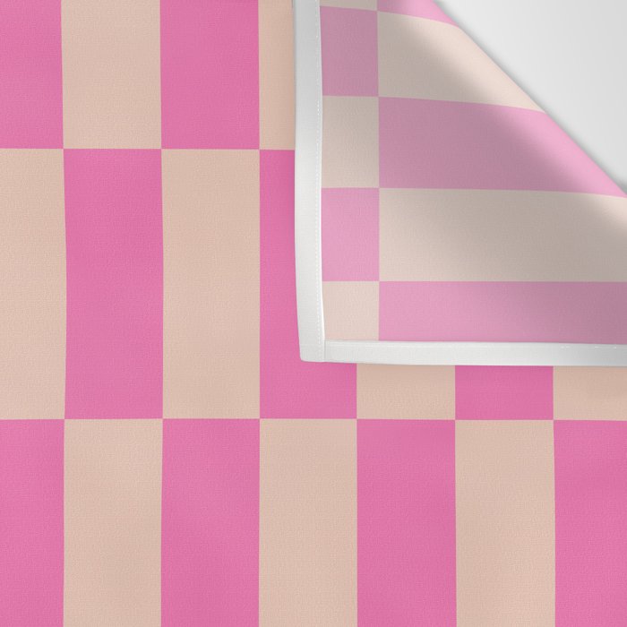 Pink Pop Checkered Grid Wall Tapestry Gallery Image 3