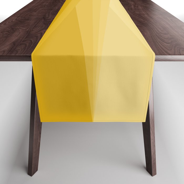 Geometric Triangles VIII Golden Yellow Table Runner Gallery Image 1