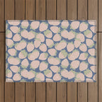 Des Fraises in Denim Outdoor Rug Gallery Image 1