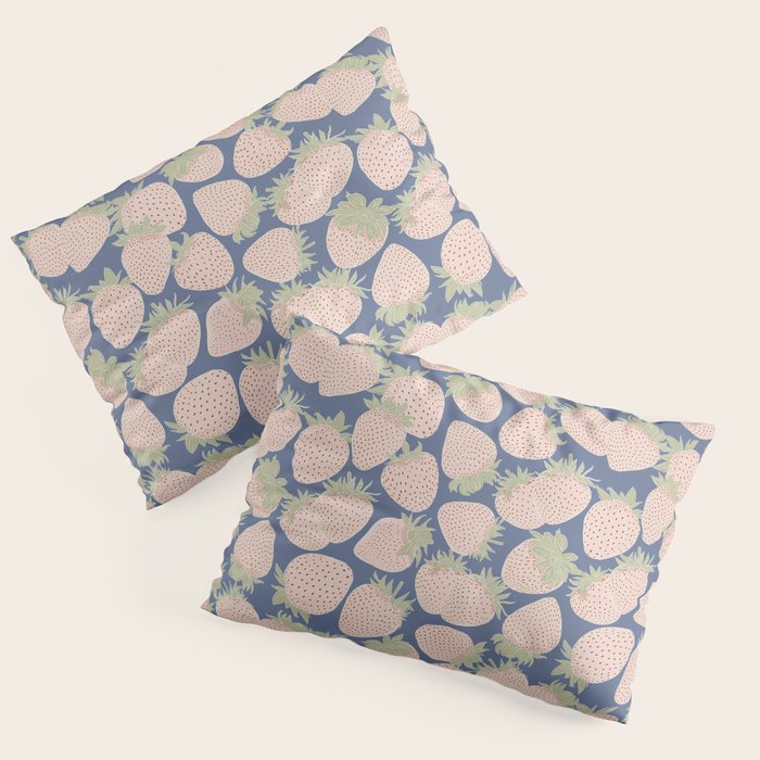 Des Fraises in Denim Pillow Sham Gallery Image 3