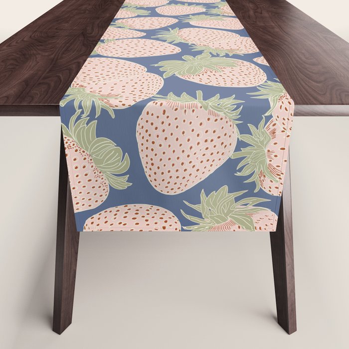 Des Fraises in Denim Table Runner Gallery Image 1