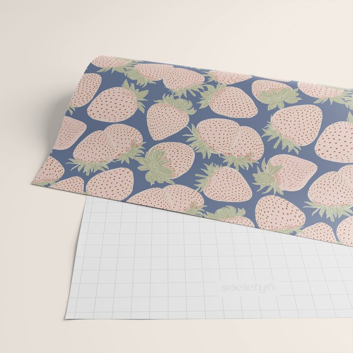 Des Fraises in Denim Wrapping Paper Gallery Image 2