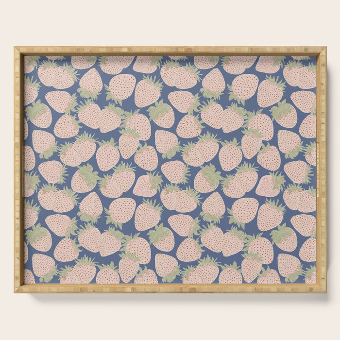 Des Fraises in Denim Serving Tray Gallery Image 1