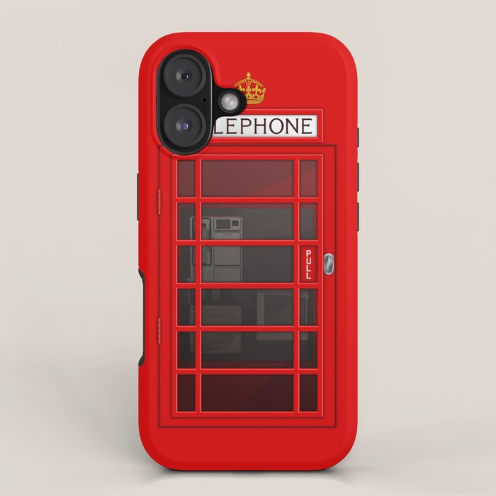 RED TELEPHONE BOX BOOTH PHONE BOX iPhone Case